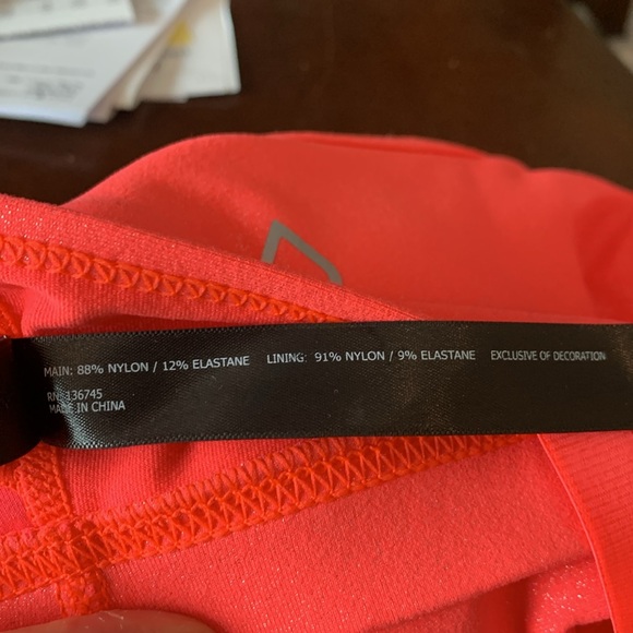 Lorna Jane Bright Orange Shimmer Sports Bra - Picture 6 of 7